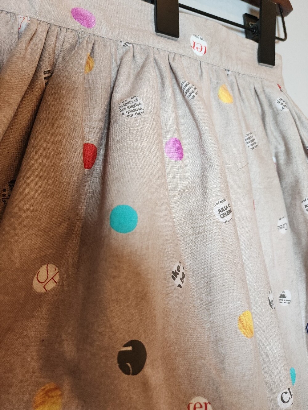 Modcloth Bea And Dot Bird Print Skirt 100% Cotton Women's Size 2X - Picture 8 of 15